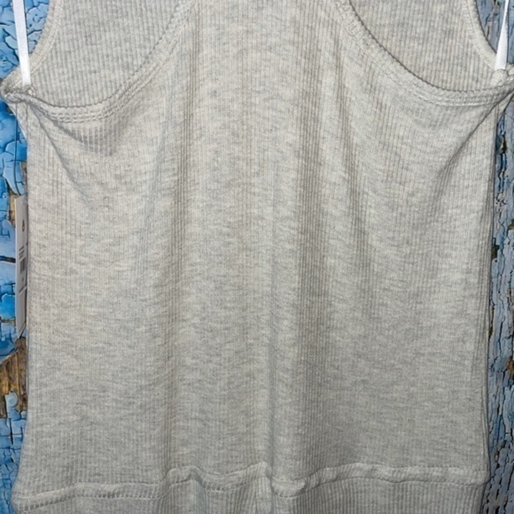 Spiritual Gangster Racerback Ballet Rib Super Soft 1 Piece Heather Grey Jumpsuit - Picture 12 of 14